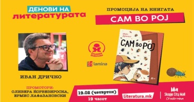 Промоција на романот за деца „Сам во рој“ од Иван Дричко во „Литература.мк“ во „Сити мол“ Промоција на романот за деца „Сам во рој“ од Иван Дричко во „Литература.мк“ во „Сити мол“